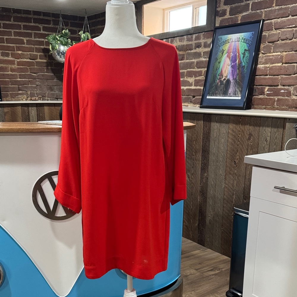 H&M red sheath dress, small